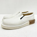 【中古】MOBI モビ レザーシューズ サイズ：EU40 カラー：ホワイト SLIP-ON TYPE　leather shoes【f127】