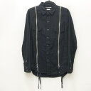 【中古】MINEDENIM マインデニム シャツ長袖 サイズ：2 カラー：ブラック 21SSOP003-97-022OLD PARK Bandana Zip Denim SH【f104】