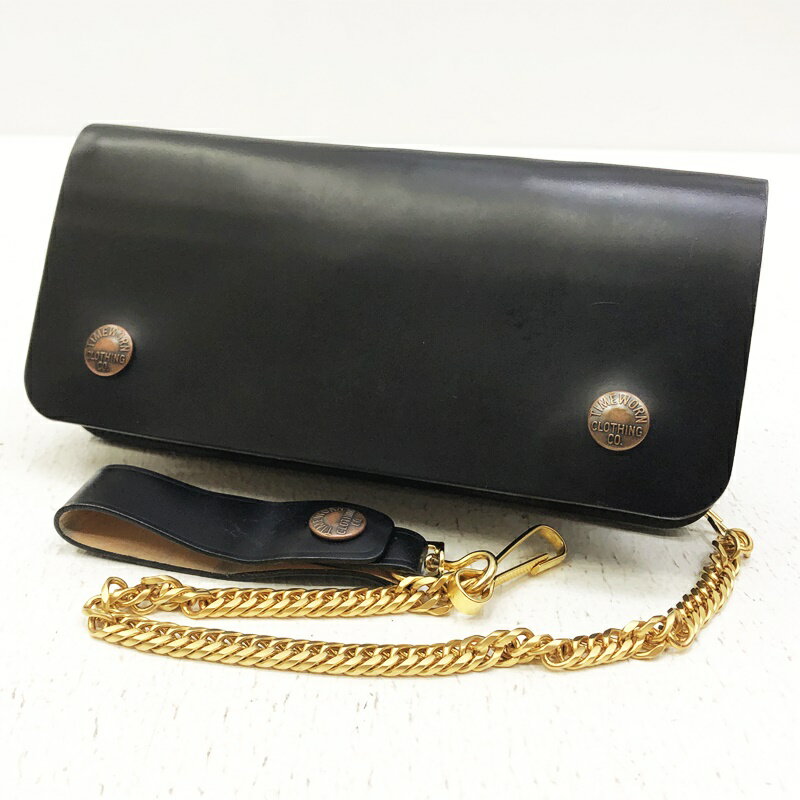 【中古】ATLAST&CO アットラスト 長財布 サイズ：- カラー：ブラック HORSEHIDE WALLET【f134】