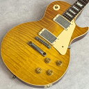 担当者コメント2017年製 Gibson Custom Shop Collector’s Choice #46 Scott Bradoka 1959 Les Paul Reissue Aged aka “Kathryn”#9-2023多くのギタリストが憧れるエレキギター2大メーカーのひとつ、ギブソンの中でも、熟練の技術を持ったビルダーたちが、厳選された素材を用い、高品質な楽器を製造するカスタムショップ。中でも、現在は生産が終了している「True Historic」を基に世界中のオーナーやコレクターの手元にある伝説の名機たちを細部まで解析し、各部ディティールや傷の位置、形状に至るまで再現した「Collector's Choice」より、バーストコレクターとして知られる、スコット・ブラドカ氏が保有し、特にお気に入りの個体とするシリアル#9-2023の個体を再現したCollector’s Choice #46 Scott Bradoka 1959 Les Paul Reissue Aged aka “Kathryn”#9-2023限定300本のうちの1本。本人も証する握り心地の良いネックグリップはしっかりと59らしいラウンドがありシェイクハンドからクラシカルグリップまで、非常に独特な「弾いてる感」に包まれているような感覚さえ覚える。特定の年代の平均を狙ったHistoricモデルとは違い、徹底的に1本のモデルを追及して再現するもはや「クローン」とも呼べるような当機は俄然、他のフィーチャーモデルを追随させない完成度、それゆえに非常に人気ある1本。極上という言葉では言い表せない、そんな究極のブラドカ氏の59バースト「キャスリン」。エイジド加工品のため、キズなどの詳細は割愛。演奏用に調整されたプレイヤーズコンディション。重量 約3.89kg　純正ハードケース（エイジド加工）・トグルプレート付■BODY:Top/2P Figured Maple Double Carved Back/1P Genuine Mahogany■NECK:1P Genuine Mohogany■FINGER BOARD:1P Dark Indian Rosewood■PICKUPS:Custombucker True Historic Cover商品状態中古（エイジド加工）品　キズあり　※状態は画像にてご確認ください。店頭にて買取を行った中古品となります傷、打痕等の詳細は画像にてご確認ください。※大きく目立つキズや、写真に写るキズのみ撮影しております写真以外にも小さな打痕やスリキズが存在するとお考えください。当店専任リペアマンによるメンテナンス済みです。■ フレット残り ： 8～9割程度■ ネック状態 ： ほぼストレート■ トラスロッド ： 余裕あり商品状態、フレットやネックの状態は担当者の主観によるものになります。画像と合わせてご確認ください。タイプLP型番Collector’s Choice #46 Scott Bradoka 1959 Les Paul Reissue Aged aka “Kathryn”#9-2023カラーBuradoka Burst AgedシリアルNo.-付属品純正ハードケース（エイジド加工）・トグルプレート注意事項USED品のためパーツのカスタムがされている場合がございます。ご希望の場合には各部分の拡大画像をメールにてお送りいたします。実店舗での並行販売品のため、在庫更新の遅れにより品切れの場合がございます。品切れの場合にはキャンセル処理をさせていただきますのでご容赦ください。ご不明な点は「商品についての問合わせ」よりお気軽にお申し付けください。