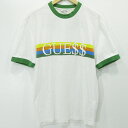 【中古】GUESS × A$AP Rocky｜ゲス × エイサップ・ロッキー 半袖Tシャツ ホワイト サイズ：S【f102】