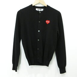 【中古】PLAY COMME des GARCONS｜プレイコムデギャルソン ウールカーディガン インベーダー ブラック サイズ：M【f111】