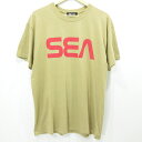 【中古】WIND AND SEA｜ウィンダンシー ロゴ半袖Tシャツ ベージュ サイズ：L【f103】