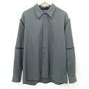 【中古】OAMC｜オーエーエムシー ウール長袖シャツ MODULAR SHIRT グレー サイズ：M【f108】