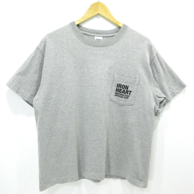 【中古】IRON HEART｜アイアンハート 半袖Tシャツ グレー サイズ：M【f101】