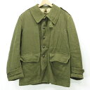 【中古】MILITARY衣料｜ミリタリー衣料 ライナー付きミリタリージャケット 30s フランス軍 M35 カーキグリーン サイズ：2【f093】