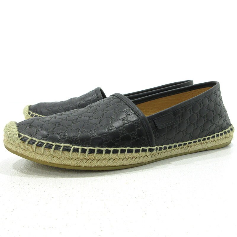 【中古】GUCCI｜グッチ シューズ マイクログッチシマ エスパドリーユ 567106 ブラック サイズ：39・1/2【f135】のサムネイル