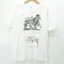 【中古】STUSSY｜ステューシー 半袖Tシャツ NEXUS7 TEE 30周年 ホワイト サイズ：XL【f103】