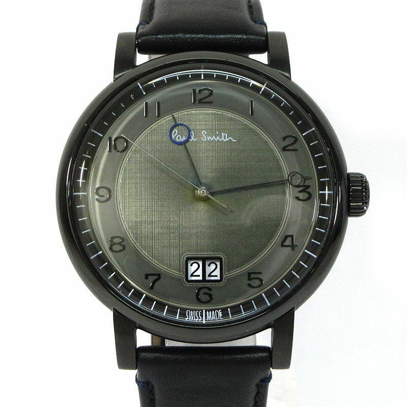 【中古】Paul Smith|ポールスミス YA30-S104904 ケンブリッジ ビッグデイト アナログ クォーツ 腕時計 カーキ系×ブラック【f131】
