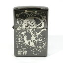 【中古】ZIPPO|ジッポー 雷神 ジッポーライター 2007年製 / オイルライター ブラック×シルバー【f134】
