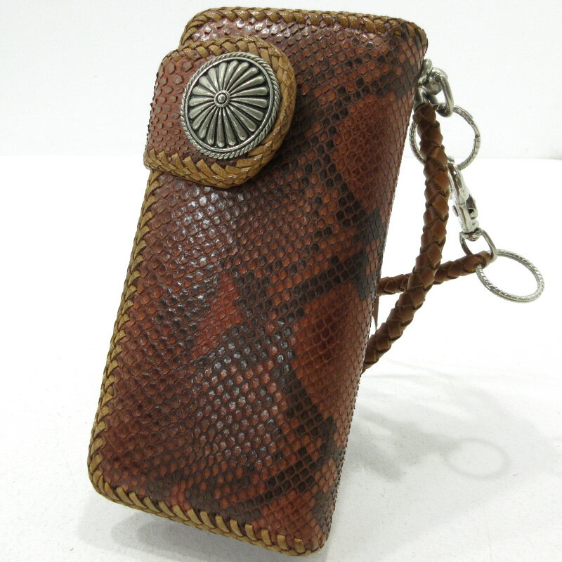 【中古】DEGNER|デグナー パイソン 長財布 ブラウン【f124】