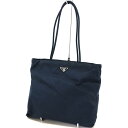 【中古】PRADA｜プラダ テスート トートバッグ ネイビー【f122】