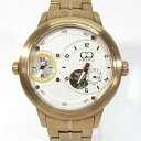 【中古】CURTIS&Co.｜カーティス BIG TIME PASSPORT RGW52 多針アナログ 自動巻き＋クォーツ 腕時計 ホワイト×ローズゴールド【f131】