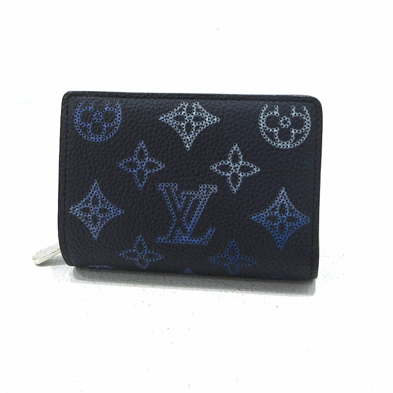 【中古】LOUIS VUITTON｜ルイ・ヴィトン マヒナ ポルトフォイユクレア フライトモードコレクション 二つ折り財布 M81171 ネイビー【f125】