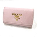 【中古】【キーリング欠品】PRADA｜プラダ サフィアーノ 4連キーケース 1PG004 ピンク【f125】