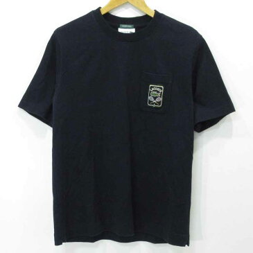 【中古】LACOSTE｜ラコステ ワニ刺繍半袖Tシャツ ネイビー サイズ：S(US)【f102】