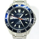 【中古】CITIZEN｜シチズン BN0191-80L PROMASTER MARINE プロマスター マリン アナログ ソーラー 腕時計 シルバー×ネイビー系【f131】