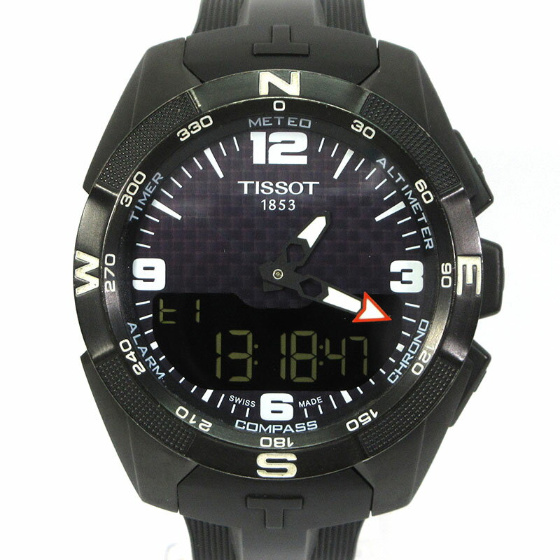 【中古】TISSOT｜ティソ T091.420.47.057.01 T-Touch Expert Solar アナデジ ソーラー 腕時計 ブラックなど【f131】