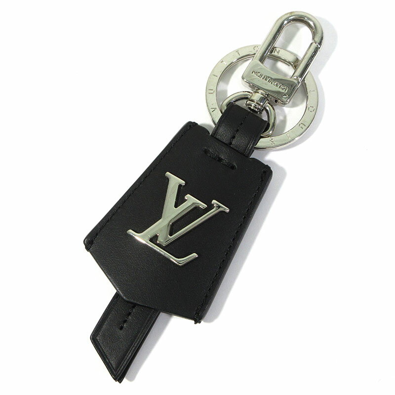 【中古】LOUIS VUITTON｜ルイ・ヴィトン M68020 キーホルダー・LV クロッシュ クレ ブラック×シルバー【f135】