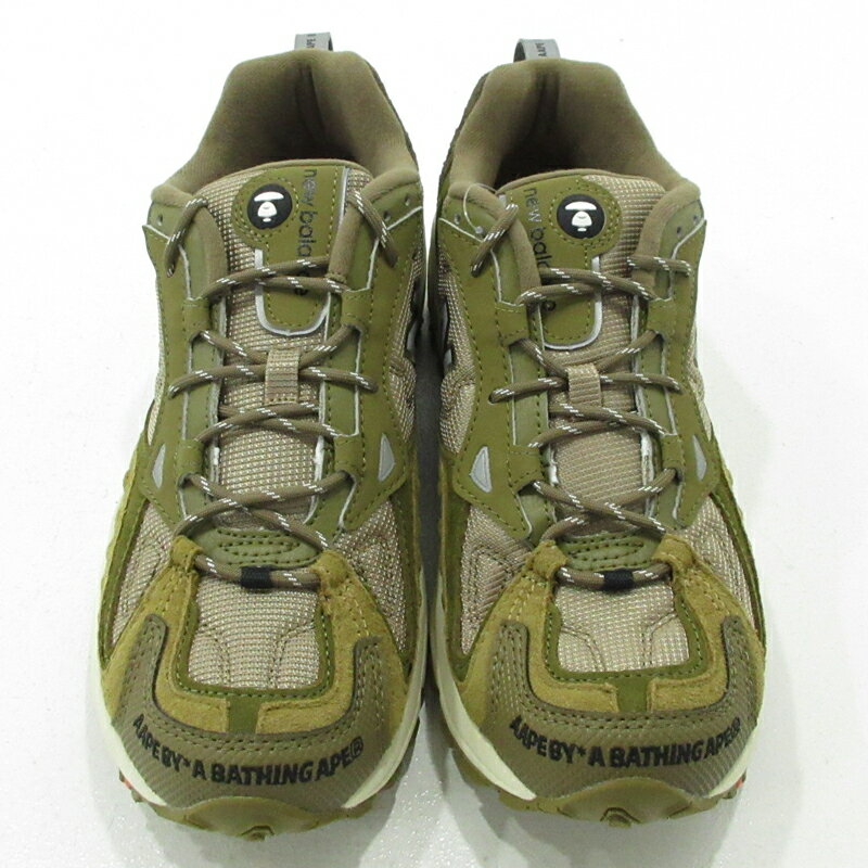 【中古】New Balance × A BATHING APE｜ニューバランス × アベイシングエイプ スニーカー ML703BGX カーキ サイズ：27.0m【f126】