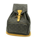 【中古】LOUIS VUITTON｜ルイ・ヴィトン モノグラム モンスリGM リュックサック バックパック M51135 ブラウン【f122】