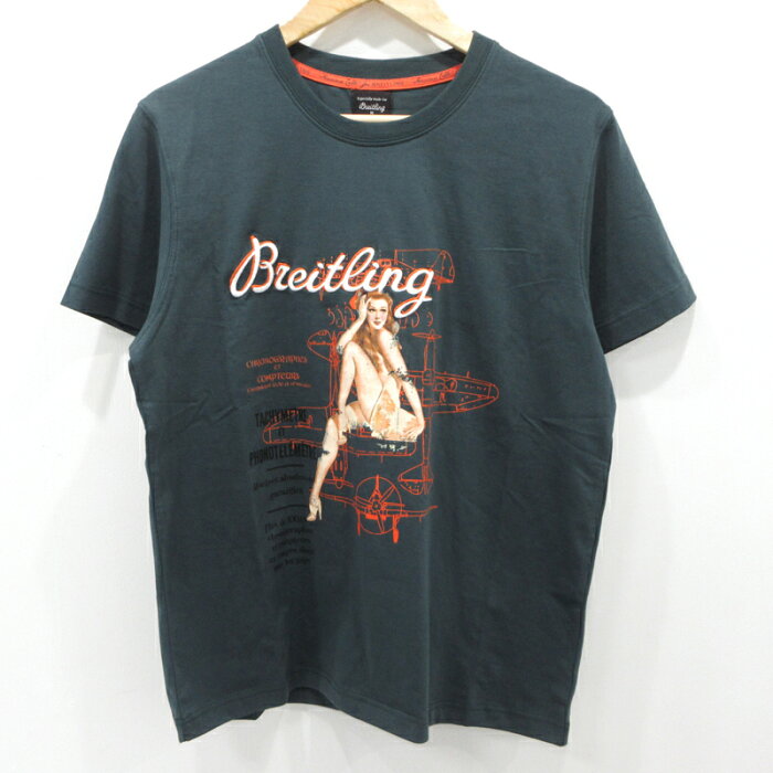 【中古】BREITLING｜ブライトリング Tシャツ 半袖 サイズ：M カラー：グリーン / インポート【f102】