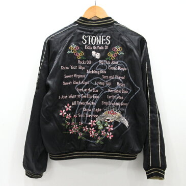 【中古】TAILOR TOYO×THE Rolling Stones|テーラー東洋 リバーシブル スカジャン TT11475 ブラック サイズ:M / アメカジ【f093】