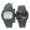 【中古】CASIO｜カシオ 腕時計 G-SHOCK Gショック BABY-G ベビ-G ペアモデル　GW-M5610U-1BJF BGD-5000UMD-1JF ブラック【f131】