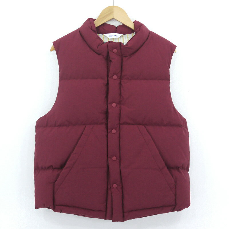 【中古】DIGAWEL×F/CE.×J.B.Voice｜ディガウェル×エフシーイー×ジェービーボイス PUFFER VEST ダウンベスト ボルドー サイズ：2【f096】