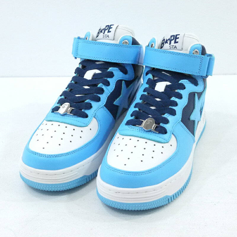 【写真付きレビュー】【中古】A BATHING APE｜アベイシングエイプ BAPE STA Mid "Sax" ベイプスタ ミッド