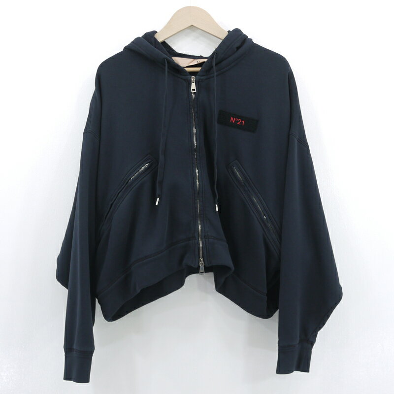 yÁzN21 bk FgD[m (W)ZIP-FRONT CROPPED HOODIE@WbvAbvp[J[@22I-E071-4006 ubN TCYFLyf112z