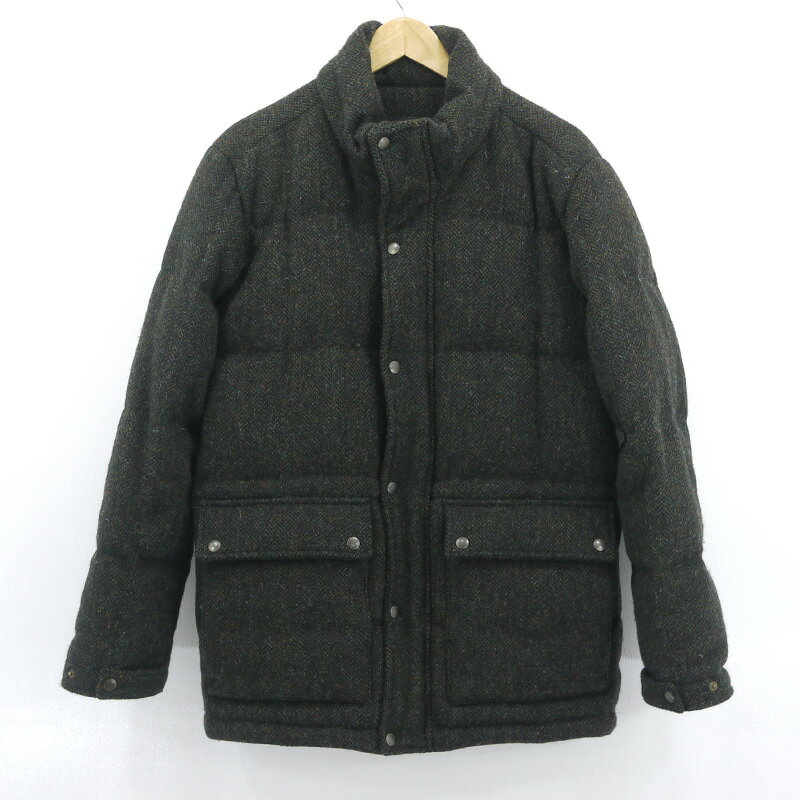 【中古】Eddie Bauer｜エディー バウアー ハリスツイード ダウンジャケット - サイズ：S【f092】