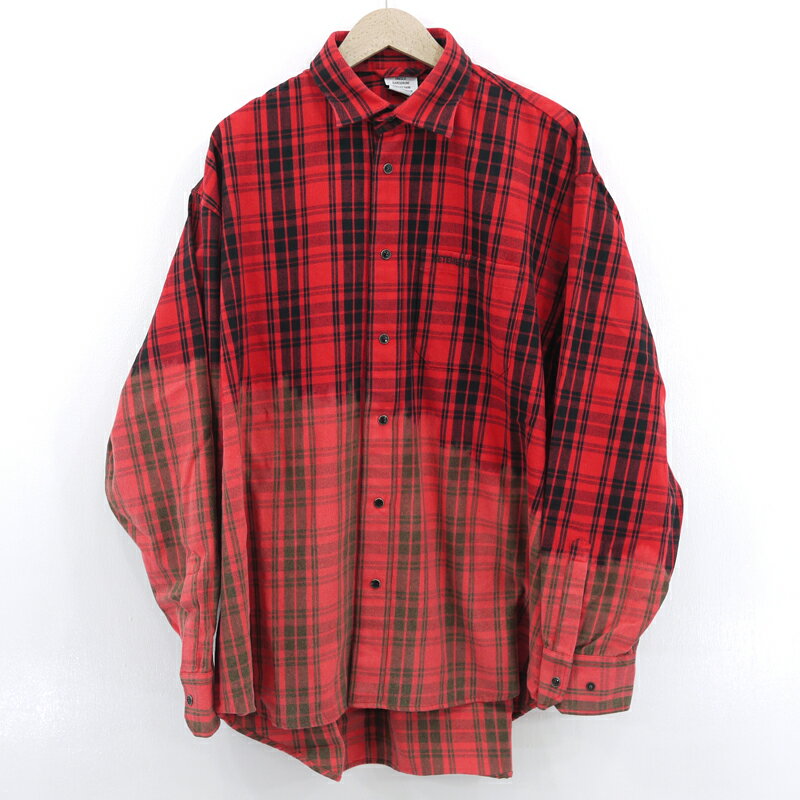 yÁzVETEMENTSbFg BLEACHED FLANNEL SHIRT@@tlVc@u[`H@`FbN bh TCYFSyf108z