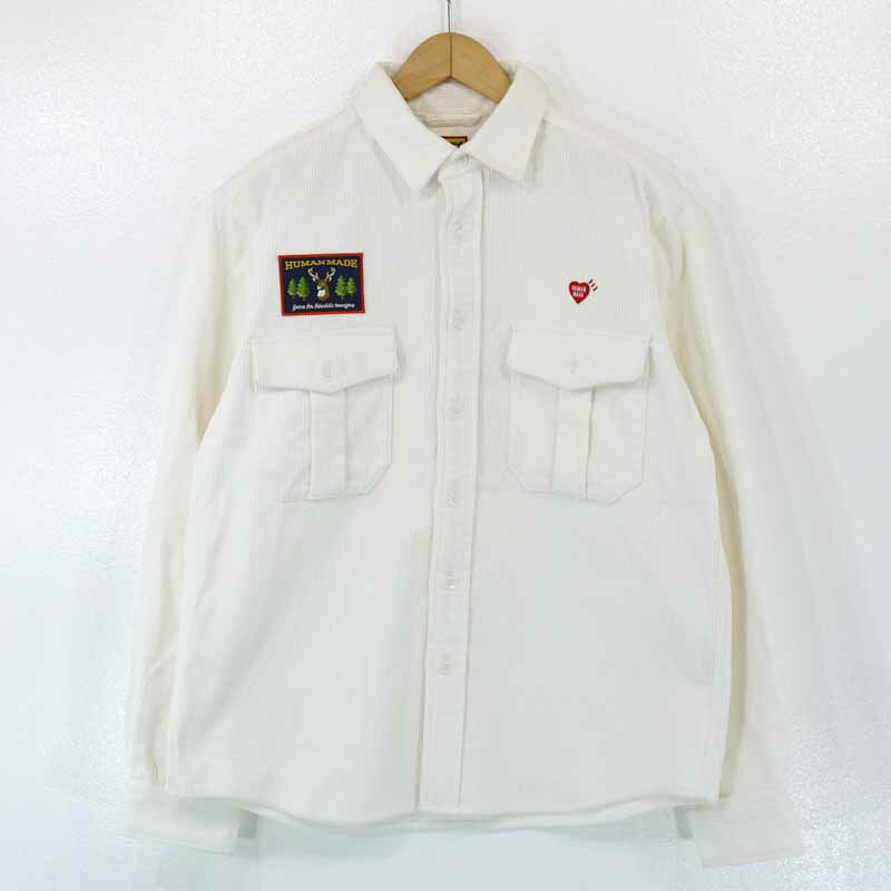 yÁzHUMAN MADEbq[}Ch CORDUROY WORKSHIRT R[fC [NVc VcWPbg zCg TCYFLyf095z