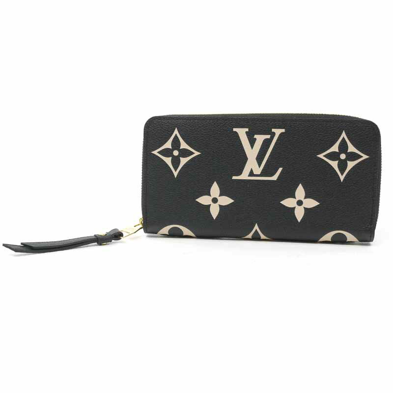 【中古】LOUIS VUITTON｜ルイ・ヴィトン ジッピー・ウォレット　モノグラム　アンプラント　ラウンドファスナー長財布　M80481/ICチップ ブラック【f125】