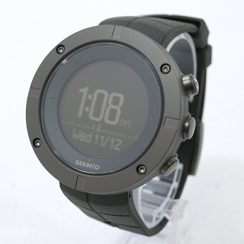 【中古】SUUNTO/スント KAILASH/カイラッシュ　SLATE　腕時計　トラベラーズウォッチ　デジタル電波クォーツ　SS021239000 サイズ：- カラー：文字盤：ブラックベルト：グレー系（SLATE）【f131】