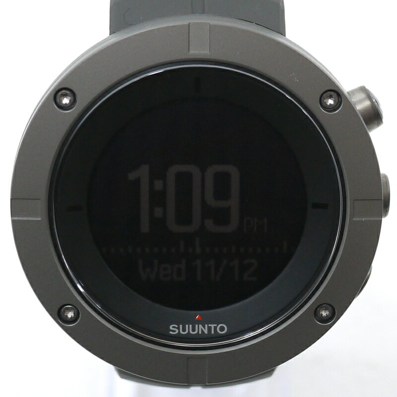 【中古】SUUNTO/スント KAILASH/カイラッシュ　SLATE　腕時計　トラベラーズウォッチ　デジタル電波クォーツ　SS021239000 サイズ：- カラー：文字盤：ブラックベルト：グレー系（SLATE）【f131】