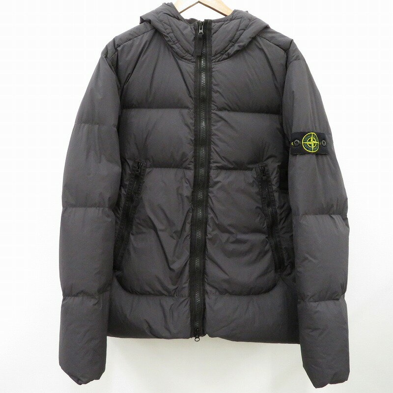 【中古】STONE ISLAND｜ストーンアイランド GARMENT DYED CRINKLE REPS NY DOWN/ガーメント ダイ クリンクル レップス NY ダウン 751540123-V0065 ダウンジャケット ブラック サイズ：XL【f108】