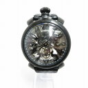 【中古】GaGa MILANO｜ガガミラノ マヌアーレ 48mm 5312.01 腕時計 クリア(文字盤)×ブラック(ベルト)【f132】 その1