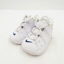 【中古】NIKE TD｜ナイキ TD Air More Uptempo White/Midnight Navy /エアモアアップテンポ ホワイト/ミッドナイトネイビー DH9722-100 キッズシューズ スニーカー ホワイト サイズ：9cm【f128】