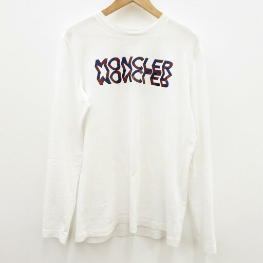 【中古】MONCLER|モンクレール LS T-SHIRT/LS Tシャツ Tシャツ長袖 ホワイト サイズ:S【f108】 【中古】MONCLER|モンクレール LS T-SHIRT/LS Tシャツ Tシャツ長袖 ホワイト サイズ:S【f108】