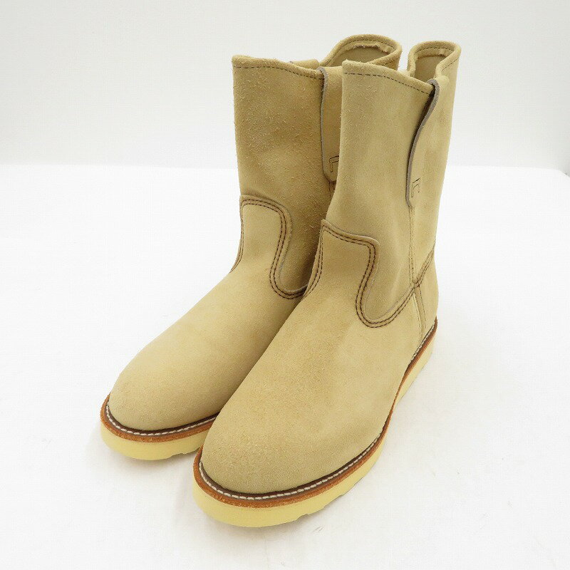 【中古】RED WING｜レッドウィング ペコスブーツ 廃版商品 13年製 8168 ペコスブーツ ベージュ サイズ：25.5cm【f127】