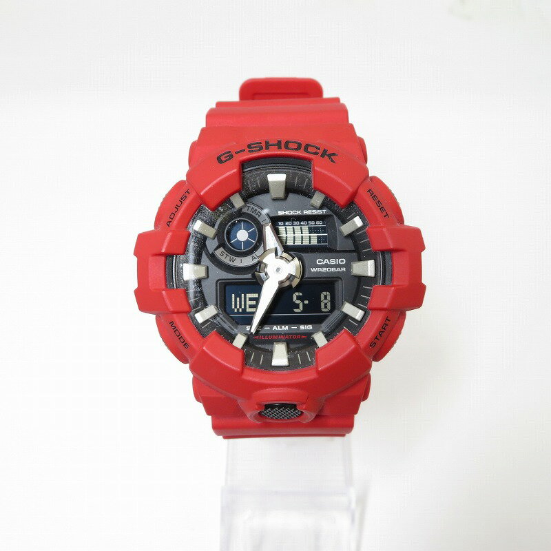 【中古】CASIO｜カシオ G-SHOCK/ジーショック コカ・コーラ特別配布品 GA-700-4A アナデジクオーツ 腕時計 ブラック(文字盤)×レッド(ベルト)【f131】