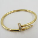 【中古】Cartier｜カルティエ JUSTE UN CLOU BRACELET　ジャスト アン クル ブレスレット K18 バングル　B6048516 ゴールド【f135】