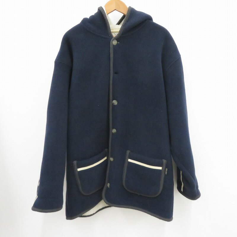 【中古】SINACOVA|シナコバ フードボアコート ネイビー サイズ:K / インポート【f094】