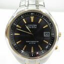 【中古】CITIZEN｜シチズン FORMA フォルマ FRD59-2382 エコドライブ アナログ 電波ソーラー 腕時計 ブラック（文字盤） × シルバー（ベルト）【f131】