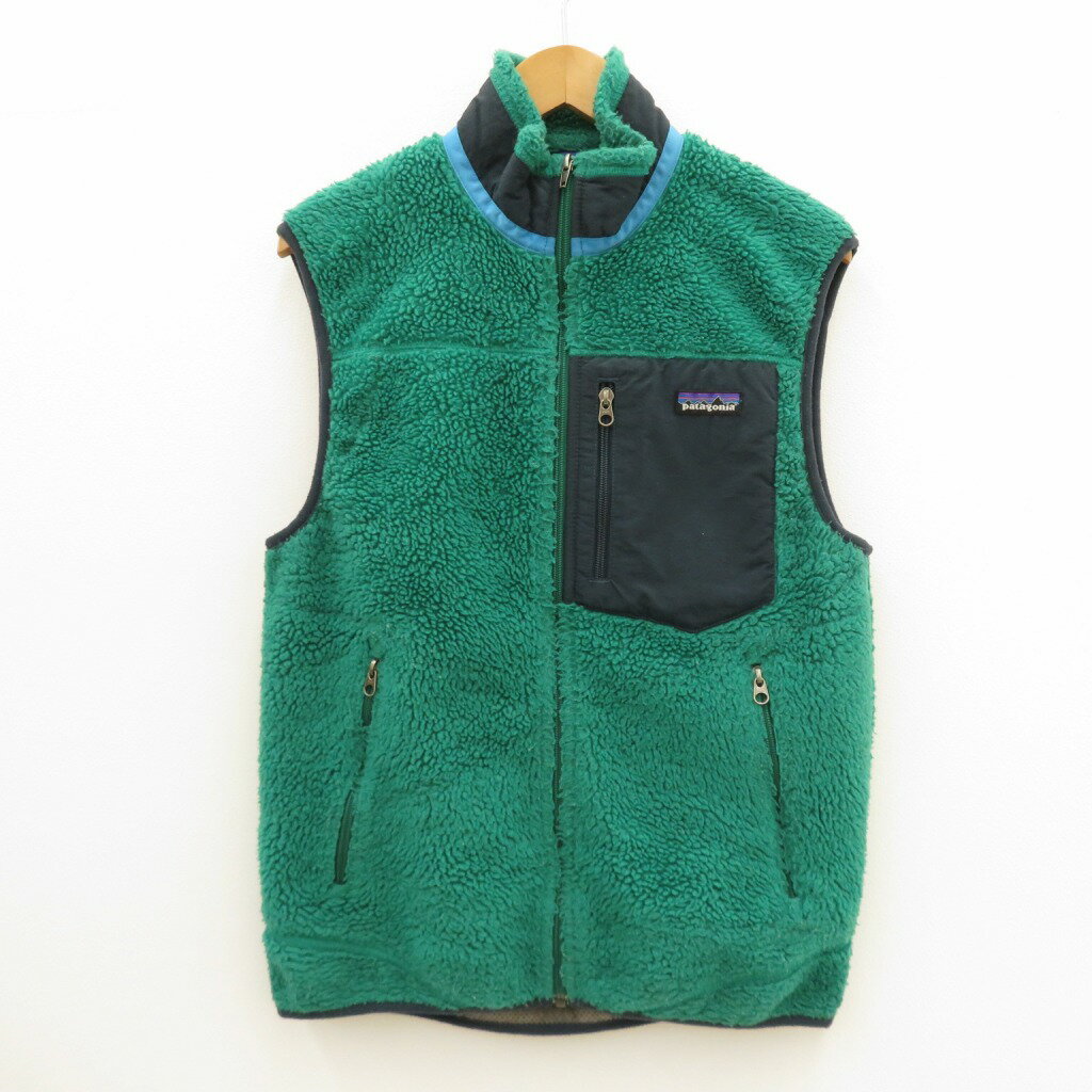 【中古】PATAGONIA｜パタゴニア クラシック レトロX ベスト フリース グリーン サイズ：S / アウトドア【f092】