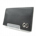 【中古】GUCCI ｜グッチ 473923　GGロゴ　レザーカードケース ブラック サイズ：-【f125】