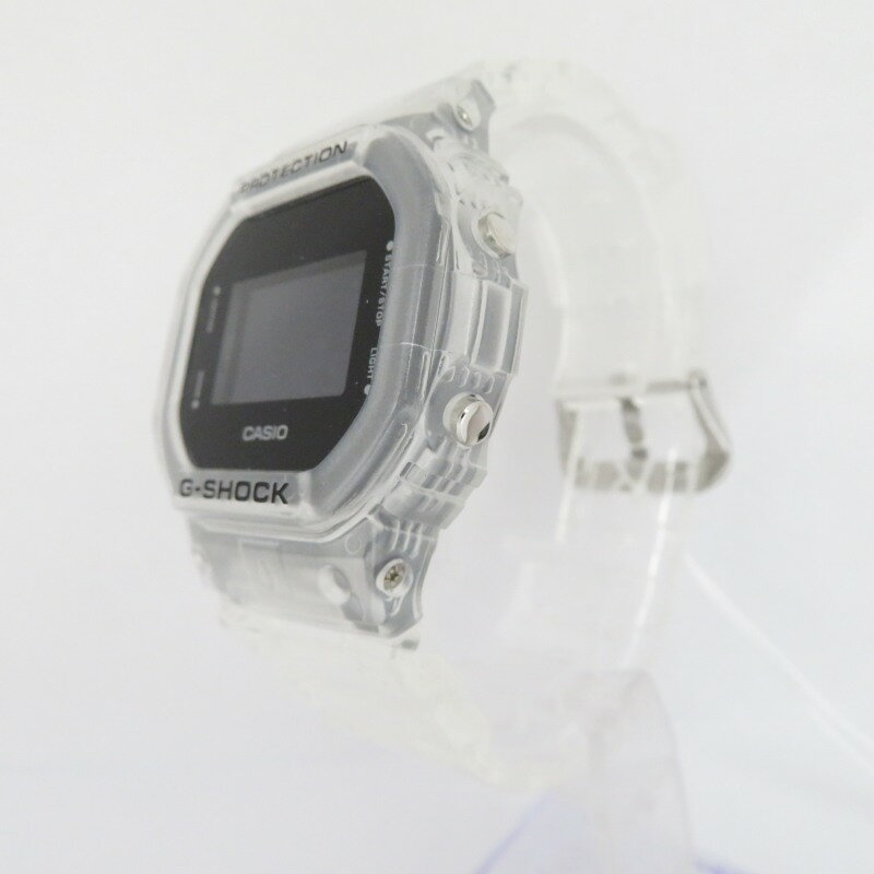 【中古】CASIO｜カシオ G-SHOCK ジーショック　スケルトンシリーズ　DW-5600SKE-7JF　腕時計 クリア【f131】