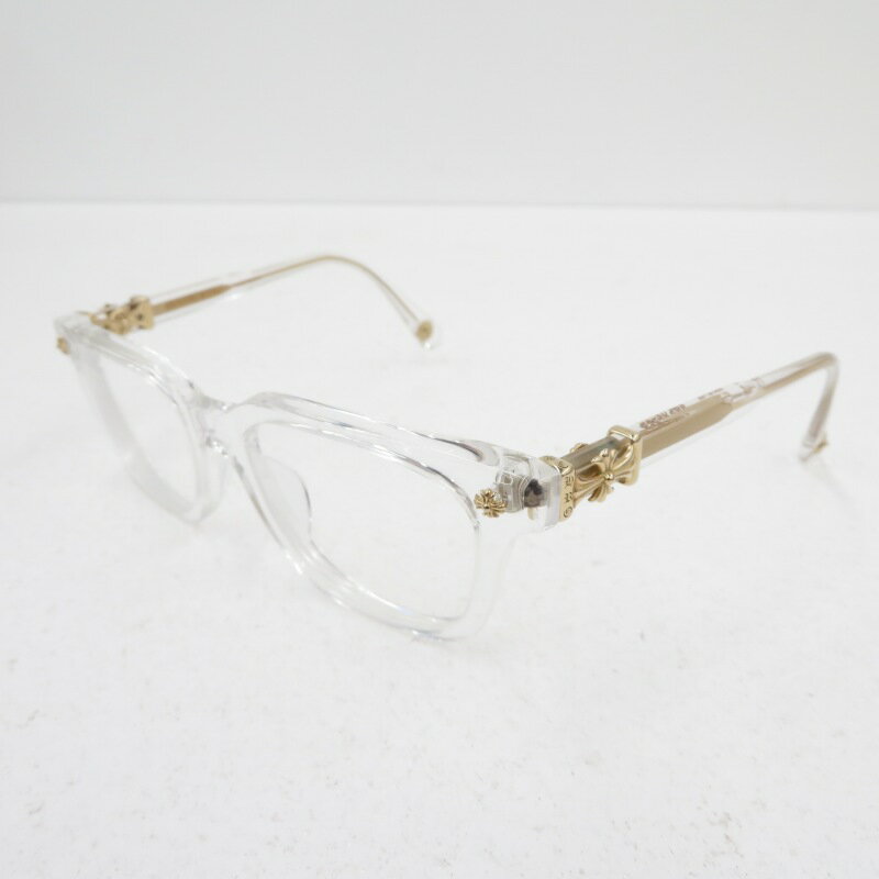 【中古】CHROME HEARTS｜クロムハーツ CHクロス CHプラス　GLASSES SUNGLASSES サングラス　※社外レンズ クリア サイズ：52□19【f116】